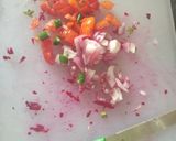 A picture of step 1 of Beet kachumber salad.
