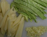 A picture of step 1 of Cabbage and Potatoes with Garlic Butter.