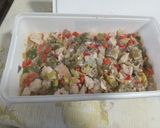 Foto del paso 8 de la receta: Torta de Puerros, Pollo y harina integral
