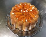 Une image de l'étape 12 de Charlotte aux abricots, orange et manzana.