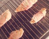 A picture of step 3 of Smoked Chicken Wrapped In Ham.