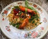 Une image de l'étape 9 de 🍃Spaghetti 🍝 gambas 🦐sauce🌶️🧄arrabiata 🦞.