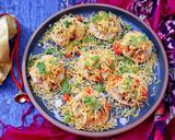 A picture of step 5 of Sev Puri.