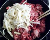 A picture of step 2 of Delicious Stir-Fried and Simmered Beef and Bamboo Shoot (Shigure-ni).