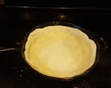 A picture of step 4 of Deep Dish Cast Iron Skillet Pizza.