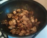 A picture of step 5 of Vickys Chicken, Mushroom & Spinach Stir-Fry, GF DF EF SF NF.