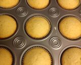 A picture of step 5 of Vanilla cupcake with Buttercream frosting.