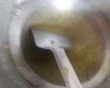 A picture of step 1 of Singhara Atta ladoo.