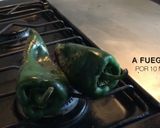 A picture of step 1 of Cheese-Stuffed Chiles.