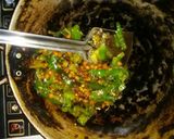 A picture of step 2 of Ankurit chana aur shimla mirch ka bhujia.