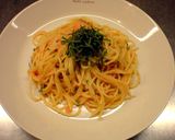 A picture of step 5 of Mentaiko Spaghetti with Delicious Shiso Leaves.