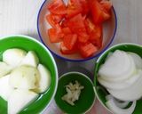 A picture of step 1 of Cod, Potato and Tomato Soup.