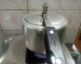 A picture of step 1 of Gujarati Dal.