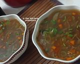 A picture of step 2 of Hot and sour soup.