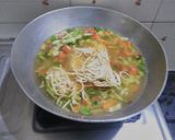 A picture of step 2 of Veg thupka.
