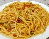 A picture of step 9 of Vegetable szechuan spaghetti.
