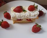 Foto langkah ke 6 dari resep Strawberry Shortcake with Basecake Ogura Cake 🍰🍓🍰🍓.