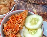 Foto langkah ke 9 dari resep Rice Bowl Telur Dadar Crispy Geprek.