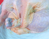 Foto del paso 13 de la receta: Pollo relleno de frutas pasas a la imperial al horno