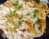 A picture of step 5 of Bang Bang Pasta.