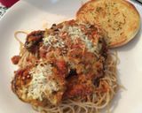 A picture of step 6 of Eggplant Basil Mozzarella Parmesan.