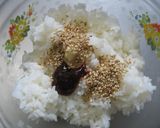 A picture of step 2 of A Spicy Tingle Gochujang and Ichimi Chili Pepper Powder Rice Balls.