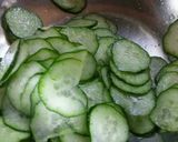 A picture of step 1 of Time-Saving Cucumber, Wakame Seaweed and Shirasu Vinegar Toss.