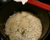 A picture of step 1 of Black Rice Risotto with Kale.
