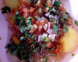 A picture of step 2 of Crepe egg roll.