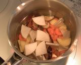 A picture of step 3 of Miso Soup with Mochi Dumplings.