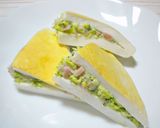 A picture of step 6 of For Bentos and Drinking Appetizers: Hanpen Sandwiches.