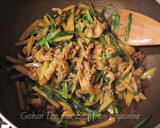 A picture of step 10 of Pork, Chinese Chives, and Potato Summer Curry Stir-Fry.