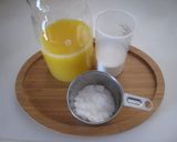 A picture of step 1 of Orange Sherbet.
