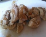A picture of step 2 of Easy in the Microwave! Sake Steamed Chicken with Umeboshi and Shiso Leaves.