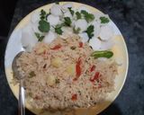 A picture of step 3 of Vegetable rice.