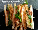 A picture of step 6 of Zinger Sandwich.