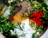 A picture of step 1 of Methi ke pakode.