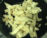 Mini Bow tie Chicken And Spinach Tossed In A Red Mushroom Sauce recipe step 3 photo
