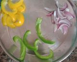 A picture of step 5 of Steam besan pizza cutlats.