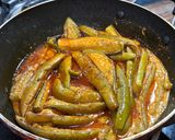 A picture of step 7 of Chok Wangun (Kashmiri-style Tangy Brinjals).