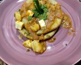 A picture of step 9 of Matar kachori with aloo sabzi.