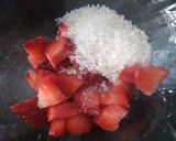 A picture of step 6 of Hotdog shaped cake with strawberry jello.