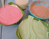 Foto langkah ke 4 dari resep Bolu kukus Rainbow.
