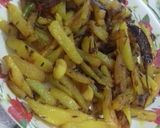 A picture of step 5 of Aalu bhujia.