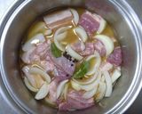 A picture of step 1 of Pork Pina Colada Adobo.
