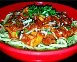 A picture of step 7 of Mike's Meatless Parmesan Artichoke Marinara.