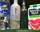 A picture of step 1 of Cucumber Melon Martini.