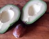 A picture of step 1 of Sig's Avocado and Cheese Treat.