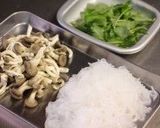 A picture of step 3 of Sukiyaki-Style Beef and Shimeji Mushrooms with Egg.