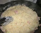 A picture of step 8 of Sublime Pasta with Garlic, Bacon and Heavy Cream.